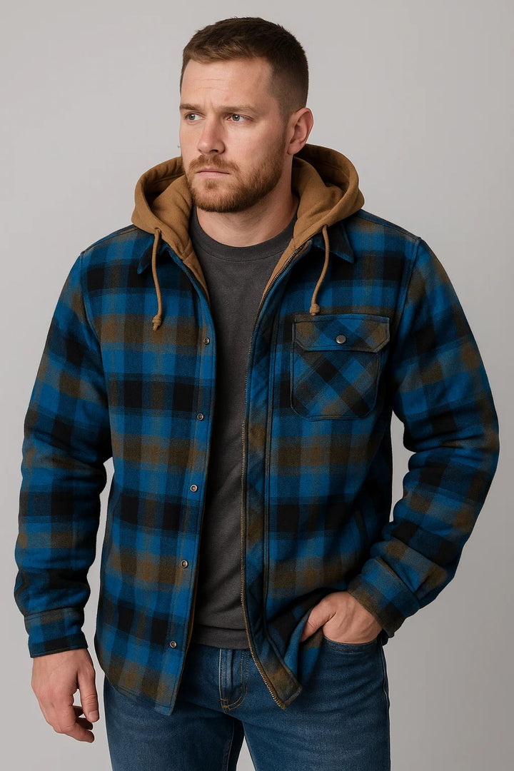 Checkered patchwork jacket