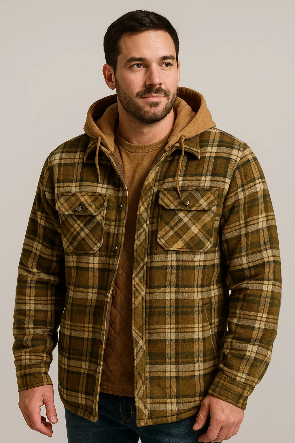 Checkered patchwork jacket