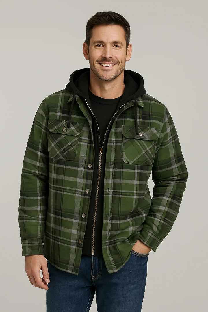 Checkered patchwork jacket