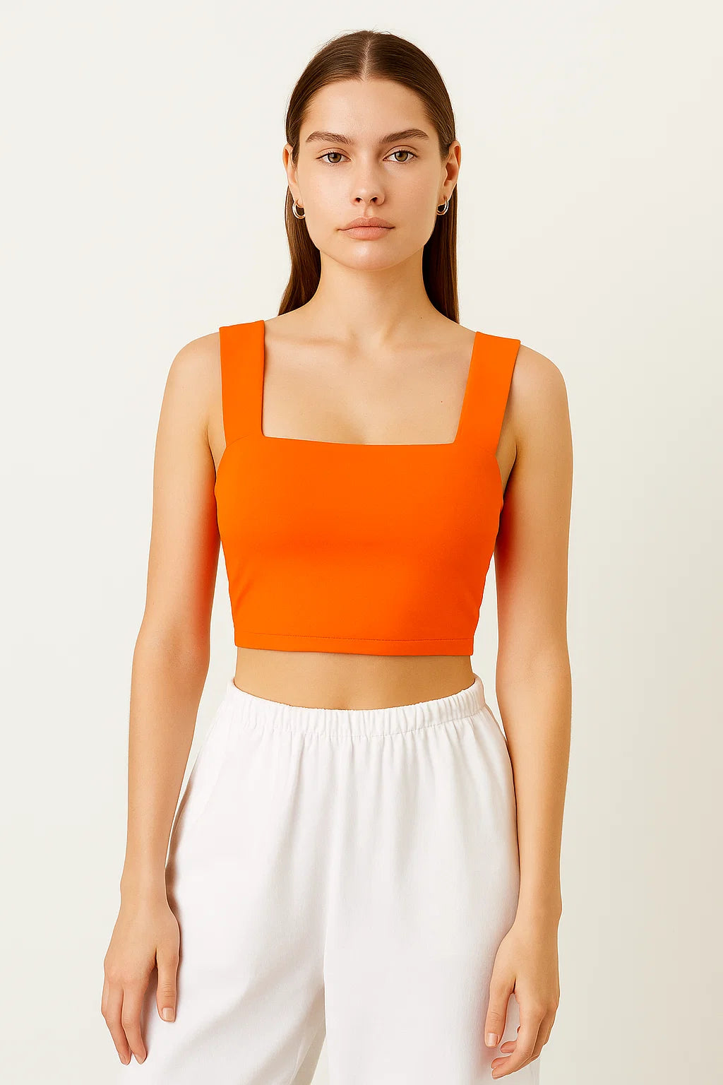 Strap top with Square Neck
